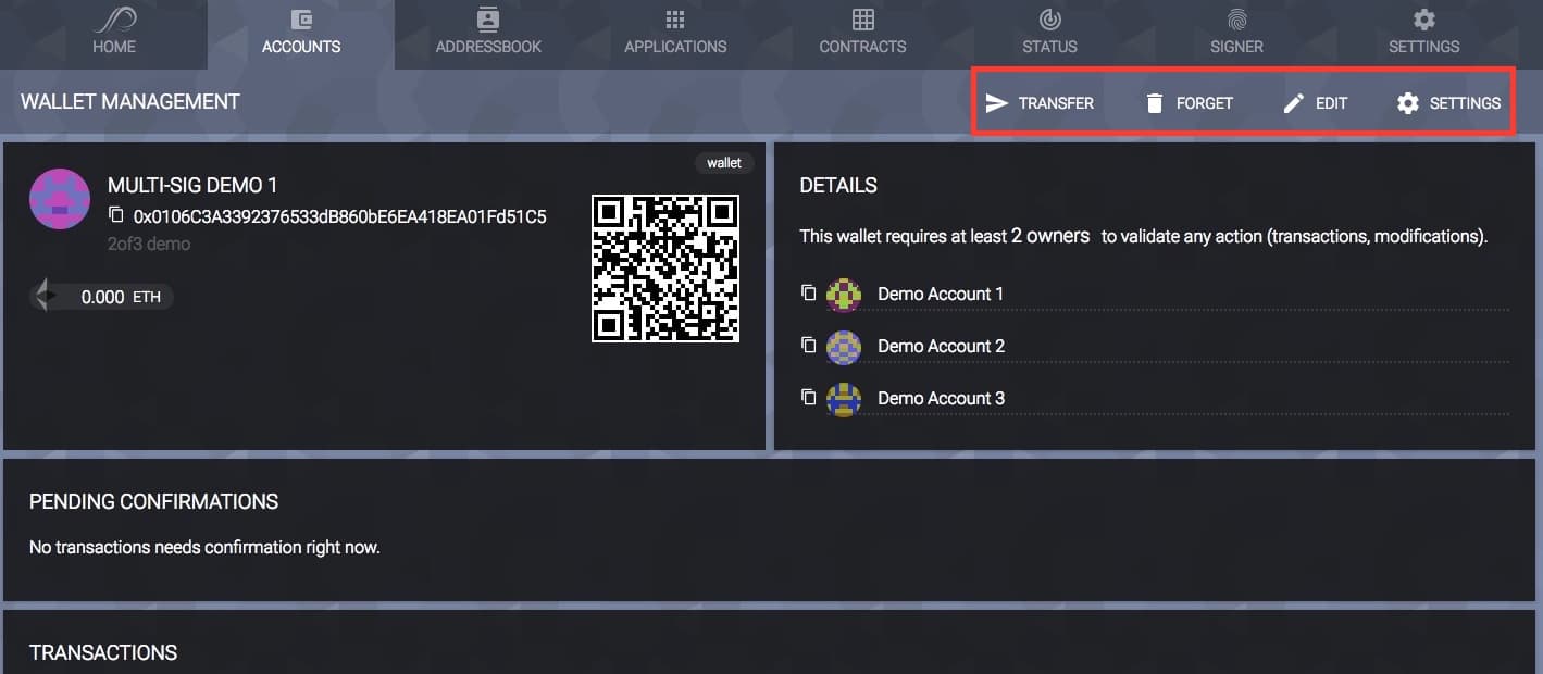 select multisig wallet